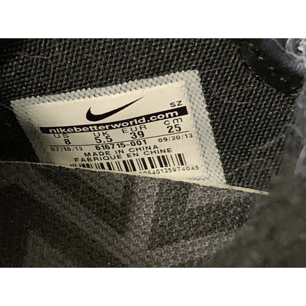 Nike Dunk Sky Hi Heel Gray Black Suede Wedge‎ Boot 616715-001 Women Size 8